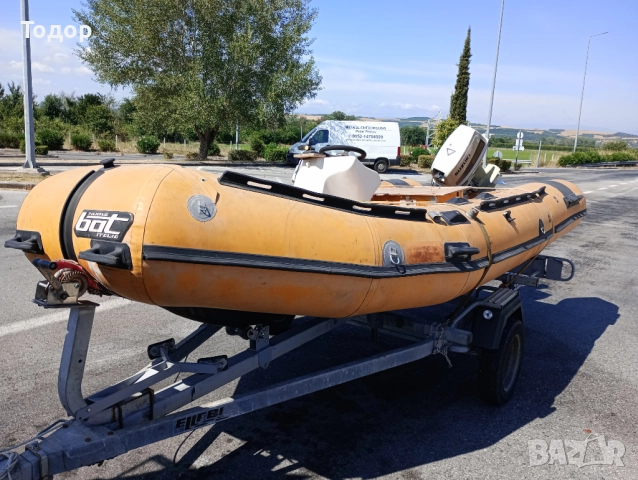 Продавам Лодка RIB-bat 4,50м с конзола, волан с червяк, жила, с д-л Suzuki 25HP, вн. от И-я , снимка 5 - Воден транспорт - 51741750