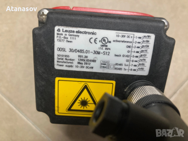 Оптичен лазерен сензор до 30м Leuze electronics ODSL 30, снимка 3 - Други машини и части - 53291148