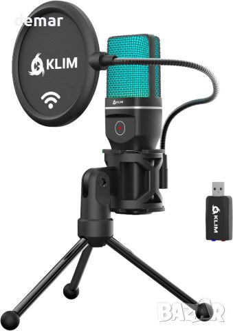 KLIM Muse - Безжичен микрофон, Съвместим PC Mac PS4 PS5 Switch