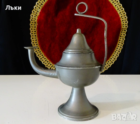 Калаена маслена лампа,лампата на Аладин. , снимка 4 - Антикварни и старинни предмети - 53748505
