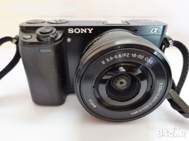 Нов Sony a6000 + 16-50mm + калъф (само 345 кадъра), снимка 1 - Фотоапарати - 44654927