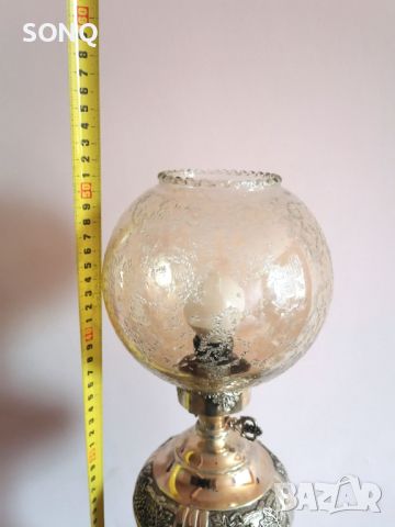 Страхотна Посребрена Стара Нощна Лампа, снимка 8 - Антикварни и старинни предмети - 45764451