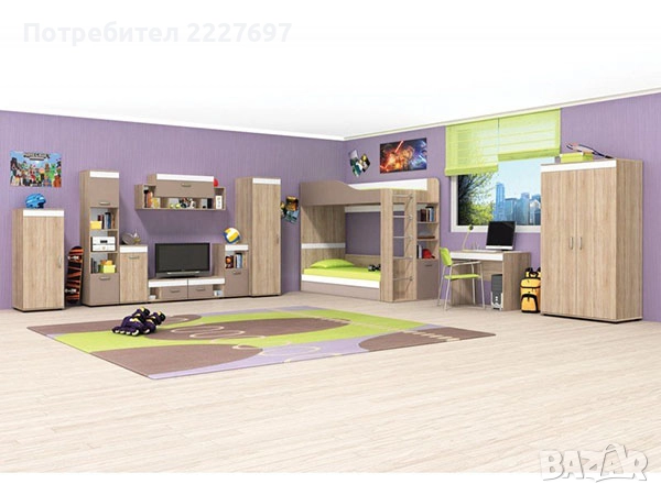 Двуетажно легло Крис - Модул 1, снимка 2 - Мебели за детската стая - 52200870