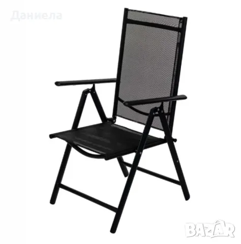 Метален сгъваем стол Muhler, 7 позиционен, снимка 5 - Столове - 49920955