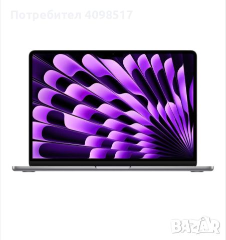 MacBook Air 13. M3 . CPU 8/ GPU 8 GB - 256 GB / space grey INT KB , снимка 3 - Лаптопи за работа - 45746786