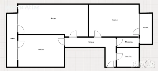 Апартамент 92m2 етаж2, снимка 14 - Aпартаменти - 48513720