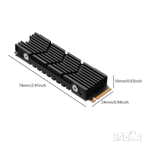 Радиатор за SSD диск / сребрист, снимка 10 - Други - 48240511