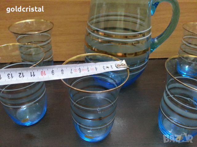 Ретро стъклени чаши с кана Чехословакия , снимка 9 - Антикварни и старинни предмети - 46337304