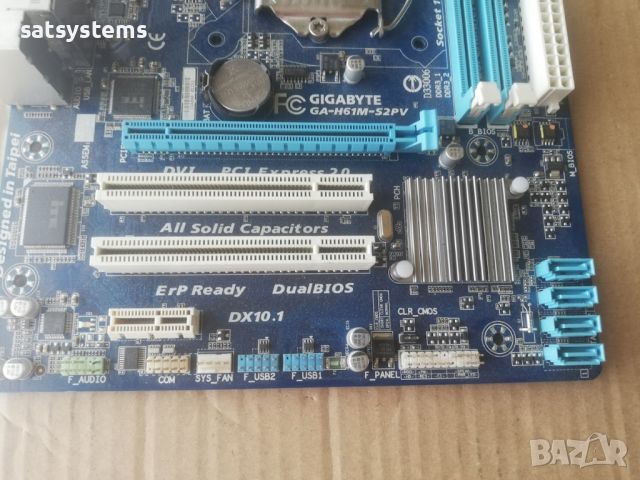  Дънна платка Gigabyte GA-H61M-S2PV Socket LGA1155, снимка 8 - Дънни платки - 46457169