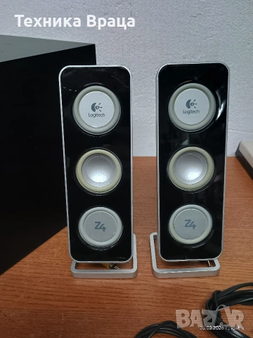 Аудио системка 2.1 Logitech Z-4. 8 инча. Чудесен звук. , снимка 7 - Аудиосистеми - 53643313