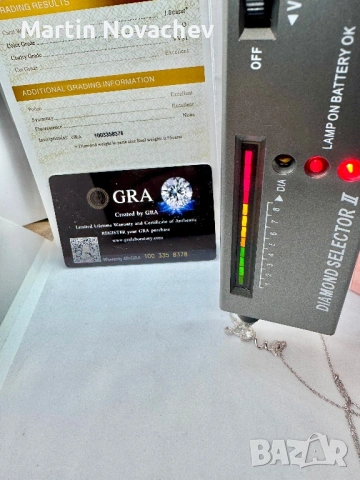 Сребърно колие с мойсанит (Диамант) 1 карат, снимка 13 - Колиета, медальони, синджири - 53331609