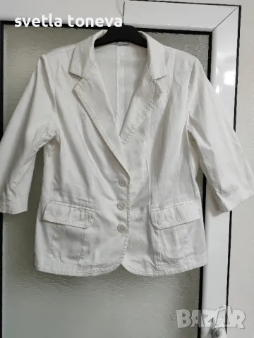 Бяло сако 3/4ръкав