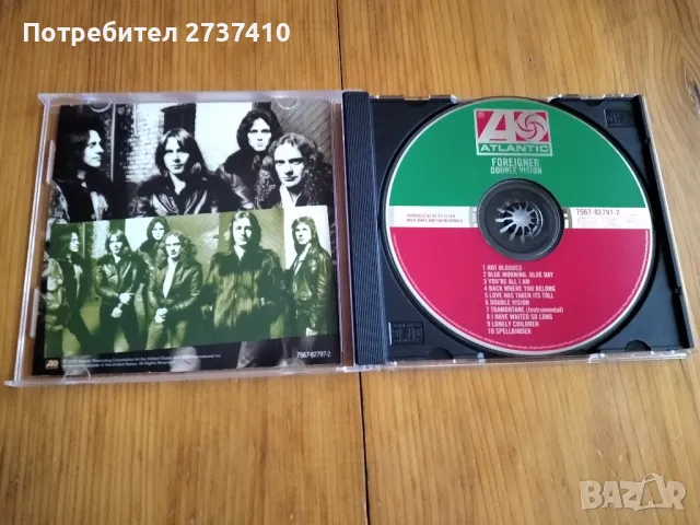 FOREIGNER - DOUBLE VISION 15лв оригинален диск ремастер, снимка 2 - CD дискове - 48199937