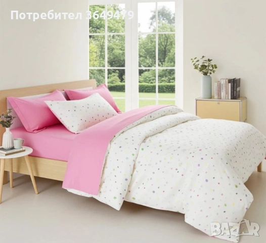 Спален комплект от 6 части с ластик, снимка 2 - Спално бельо - 54230262