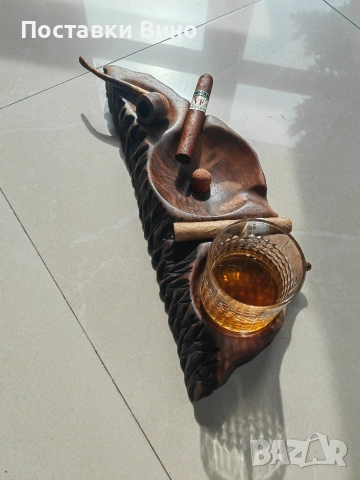 Арт пепелник за лула, пури с място за чаша, снимка 2 - Декорация за дома - 54207691