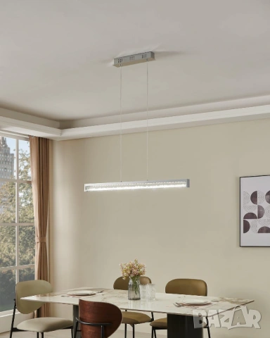 Пендел Лампа EGLO CARDITO 1 93626 LED 32W, Димируема, Кристали, Хром!, снимка 5 - Лед осветление - 53818267
