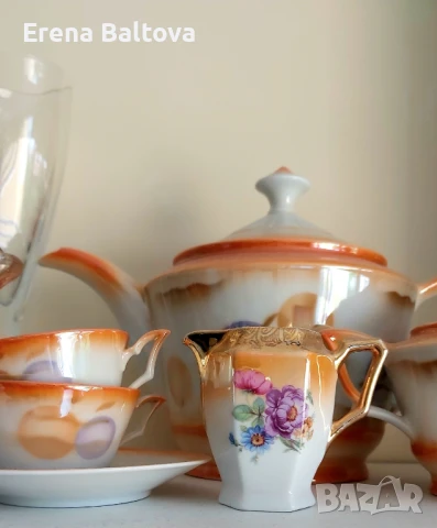 🌺🤍🌺🤍Фин  порцелан за кафе, снимка 5 - Антикварни и старинни предмети - 51114171