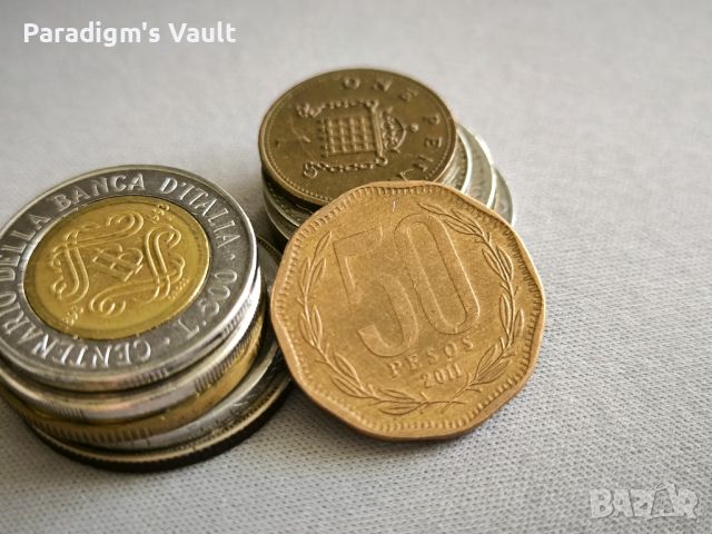 Монета - Чили - 50 песос | 2011г., снимка 1 - Нумизматика и бонистика - 45494521
