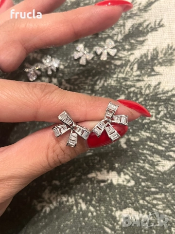 Обеци с Кристали Панделки, снимка 2 - Обеци - 52957988