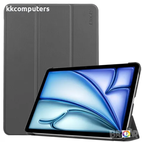 iPad Air 13 (2025) / (2024) Trifold Stand Cover PU Leather+PC Кожен Калъф и Протектор, снимка 3 - Калъфи, кейсове - 50030750