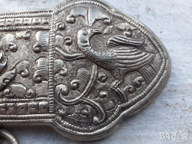 Стар накит уникат нагръдник пафта тока сачан, снимка 3 - Антикварни и старинни предмети - 53390245