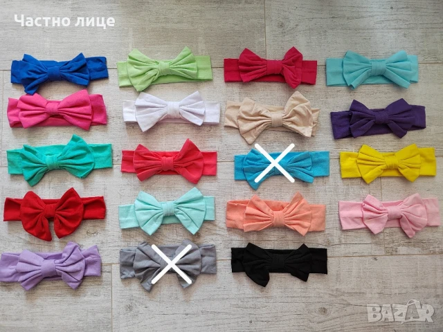 Детски и бебешки ленти за коса , снимка 9 - Шноли, диадеми, ленти - 31493383