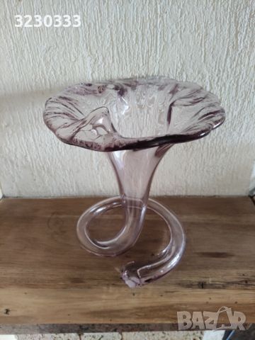 Стъклена цветна ваза мурано