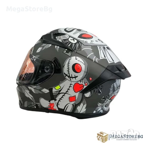 Каска за мотор 108 - размер S - Matt Grey 4, снимка 6 - Аксесоари и консумативи - 50576764