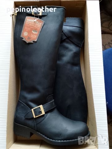 BUFFALO - нови черни кафяви каубойски байкърски кожени ботуши разни номера, снимка 18 - Дамски ботуши - 35017496