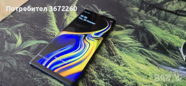 *МОКРЕН* Samsung Galaxy Note9, 512 GB + 8GB RAM, външно - отличен, снимка 2 - Samsung - 52232553