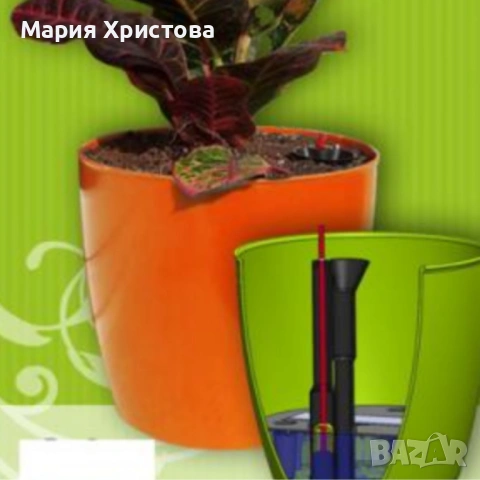 Саксия с поливна система Ø18×H16 см - за здрава коренова система, снимка 2 - Саксии и кашпи - 53699182