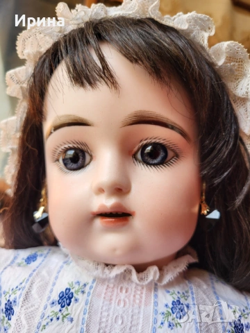 Рядка голяма антична френска кукла François Gaultier Bébé 25.25" (64 см) Размер 9, снимка 6 - Антикварни и старинни предмети - 54281151