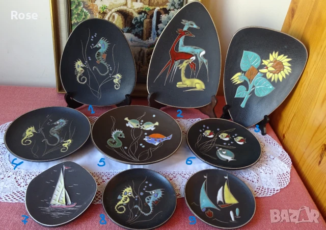 Чинии за стена художествена керамика Ruscha handarbeid 