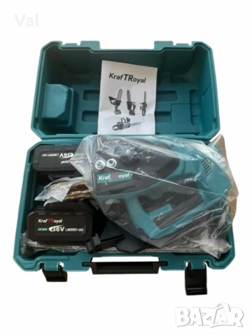 Безчеткова резачка с маслен филтър 30 см.,2 вериги,1 шина,батерии 2х36V,10Ah, снимка 2 - Моторни триони/резачки - 53685641