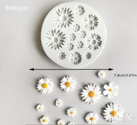 Силиконов молд маргаритки