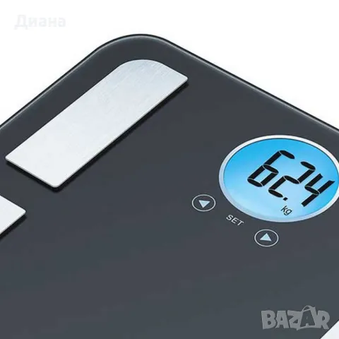 Везна Beurer BF 195 diagnostic bathroom scale с кръгъл дисплей, 5 нива на физическа активност и 10 м, снимка 3 - Електронни везни - 49065968