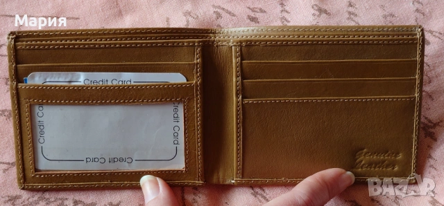 Малък портфейл от естествена кожа, снимка 3 - Портфейли, портмонета - 53900689