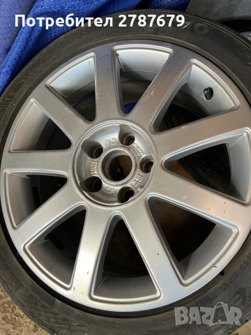 Джанти Ауди 17 5x112 7,5J ET43 с гуми 225 45 17, снимка 4 - Гуми и джанти - 53232881