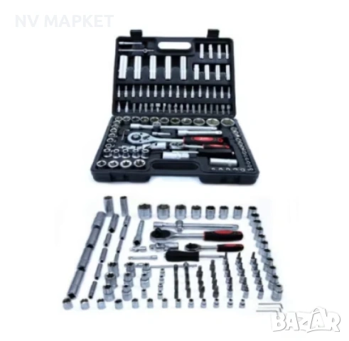 Професионален комплект гедоре 108 Части KRAFTROYAL 2060N, снимка 4 - Куфари с инструменти - 53843012