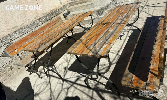 Дървени Маси Комплект Пейки Цена По Договаряне, снимка 7 - Маси - 54211315