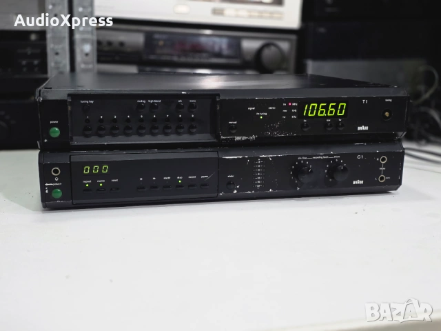 📻 Braun T1 – немски FM тунер от серията Atelier, снимка 2 - Ресийвъри, усилватели, смесителни пултове - 53641937