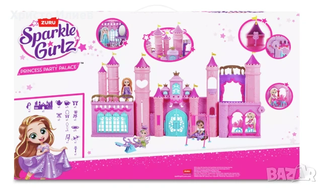 Кукла принцеса с голям приказен замък Zuru Sparkle Girlz, снимка 11 - Кукли - 53491607