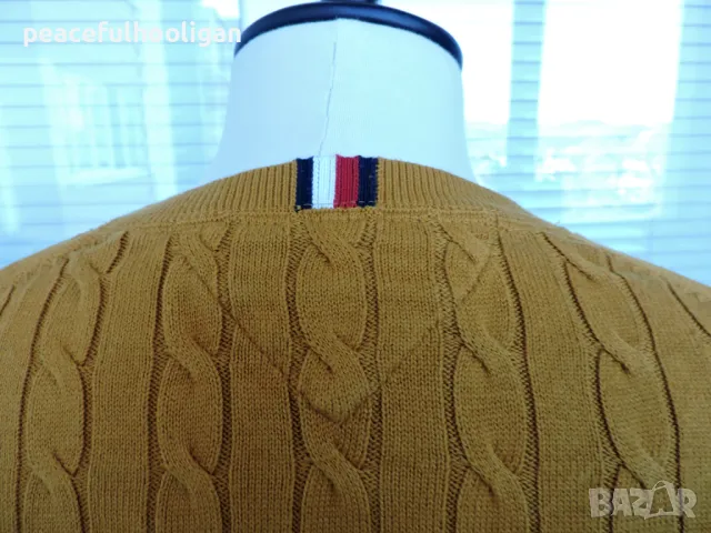 Tommy Hilfiger Men`s Cable Knit Round Neck Long Sleeve Jumper Size 3XL  -мъжки пуловер голям размер , снимка 8 - Пуловери - 49034664