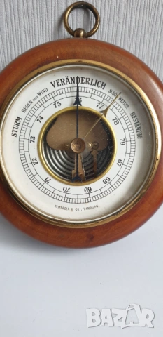 Стар немски барометър, снимка 5 - Антикварни и старинни предмети - 53937703