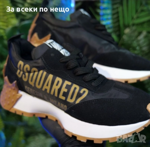 DSQUARED2 Дамски Маратонки С Кутия👟Дамски Спортни Обувки Дискуаред2 Цвят - Черно и Златисто Код S85, снимка 2 - Маратонки - 52417252