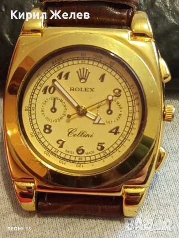 Класически модел мъжки часовник ROLEX Gellini с кожена каишка 32269