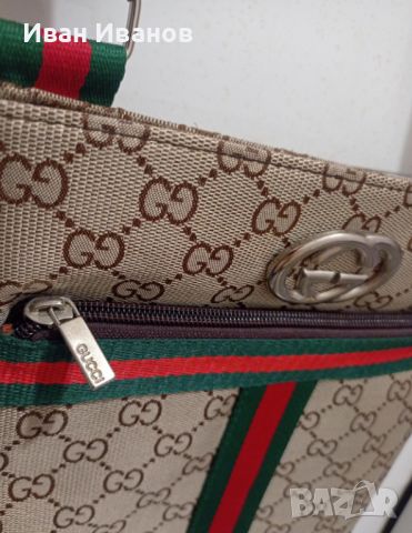 Оригинална чанта Gucci със сертификат, снимка 7 - Чанти - 46558998