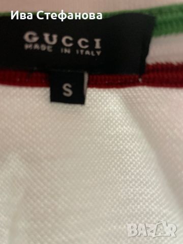 Бяла нова унисекс памучна модел спортно елегантна блуза с къс ръкав Gucci Гучи , снимка 10 - Тениски - 45702515