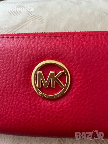 Малиново червено дамско портмоне Michael Kors, снимка 2 - Портфейли, портмонета - 53323053