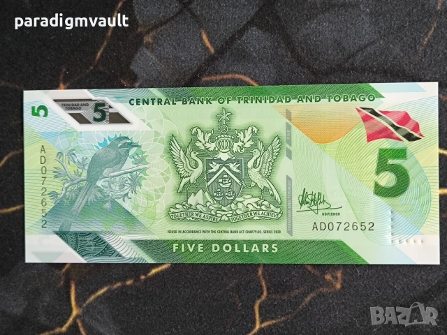 Банкнота - Тринидад и Тобаго - 5 доларa UNC | 2020г